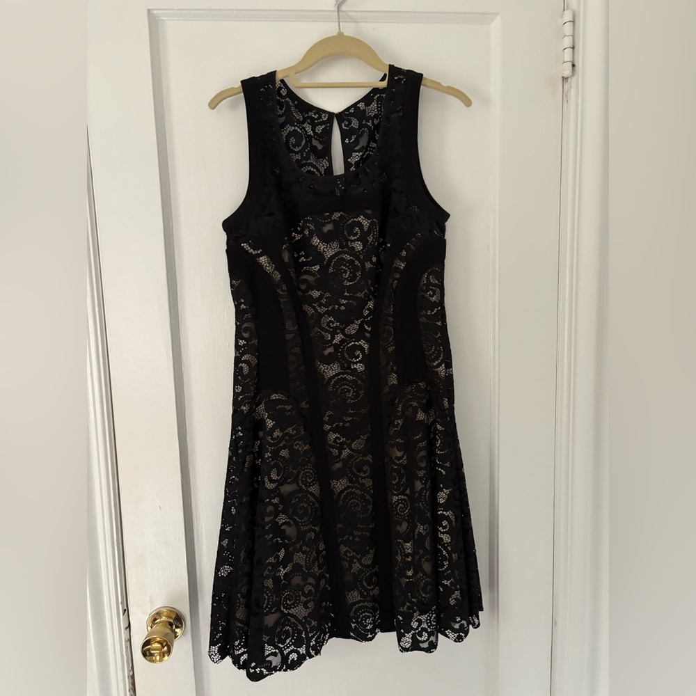 Diane Von Furstenberg Black Lace Dress
